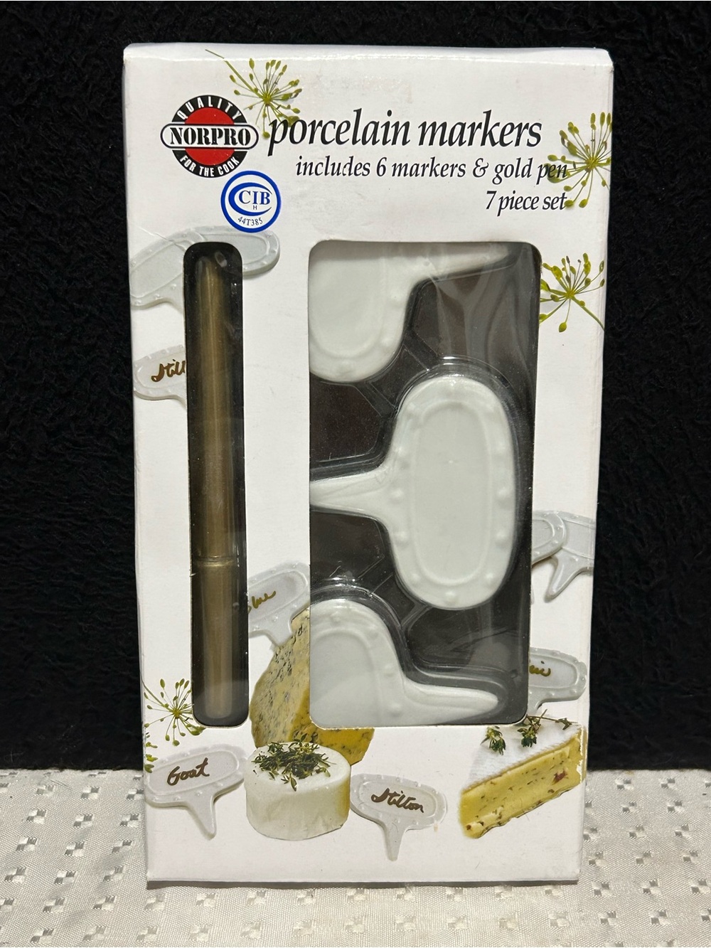 Norpro Procelain Cheese Meat Hors d' Oeuvres Markers Set of 6